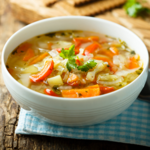 Homemade fresh vegetable soup