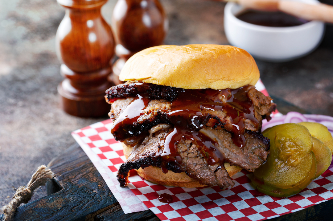 Beef brisket sandwich